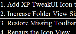 Windows XP Tweaks